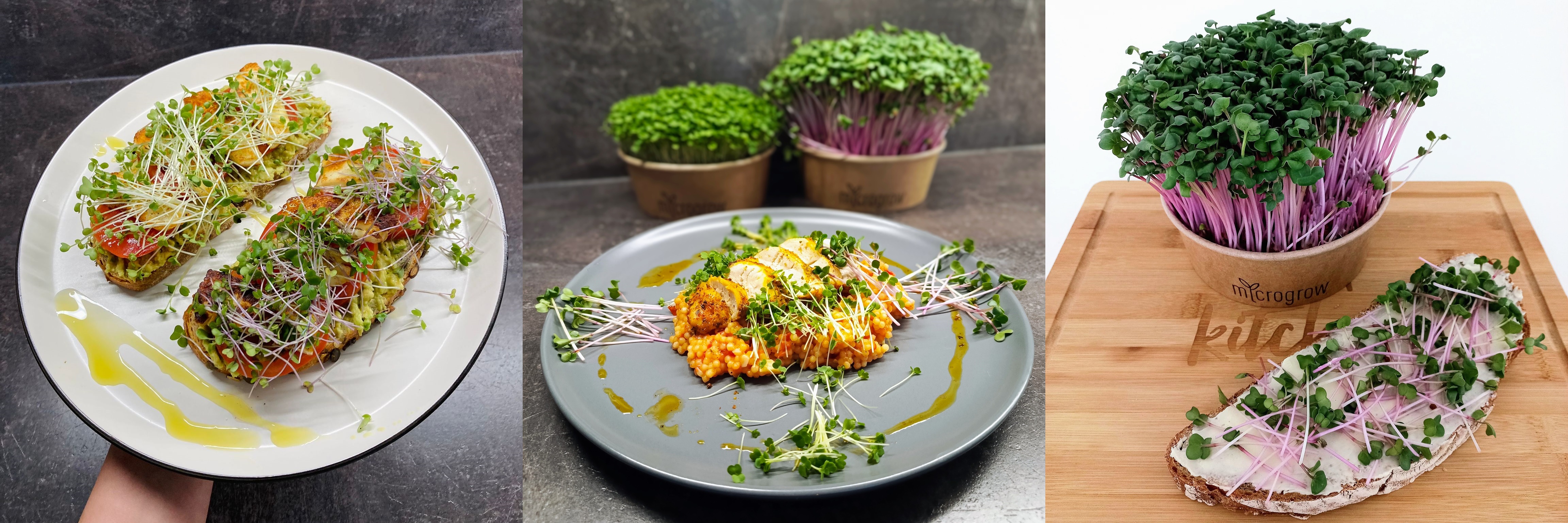 Microgreens sloučené foto